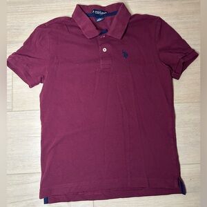 Boys’ US Polo Assn Burgundy Polo Shirt